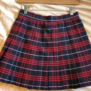 Adorable school girl high waisted skirt